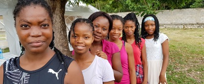 Girls in an orphanage run by FONMEH e.V. in Haiti
