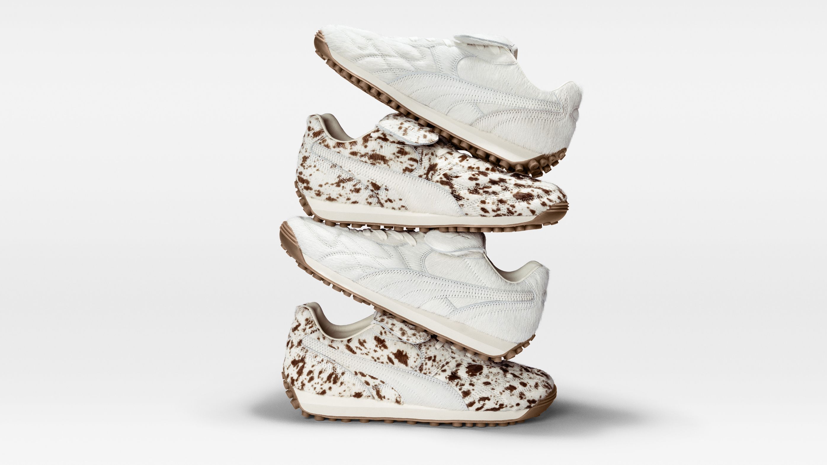 Gestapelte Fenty-Schuhe.
